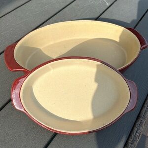 The Pampered Chef New Traditions Collection Family Heritage Stoneware Lot of 2!!